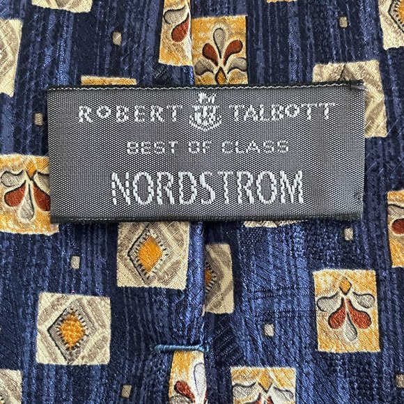 ROBERT TALBOTT Best of Class for Nordstrom - Silk Necktie Designer Geometric Tie - Picture 2 of 6
